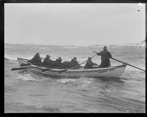 Manomet point Coast Guard crew off to do their duty, going out to reach the SS Robert E. Lee