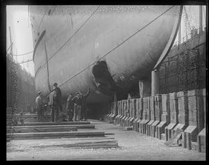SS Robert E. Lee in drydock two months after hitting the Mary Ann rocks off Manomet