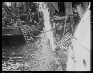 SS Boston after being rammed