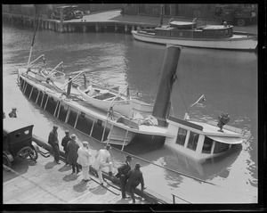 Steamer Catherine after sinking at T-wharf