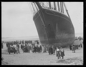 Schooner Nancy left high and dry at Nantasket