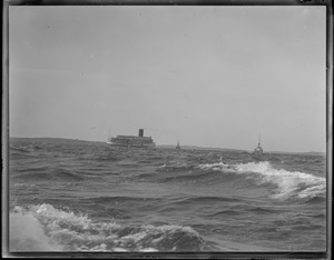 SS Commonwealth being towed to Newport from Point Judith