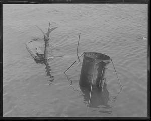 Tug sinks at T-wharf, only funnel and mast show