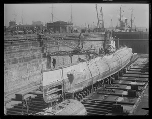 Submarine Outward Bound drydocked Boston (Charlestown Navy Yard)