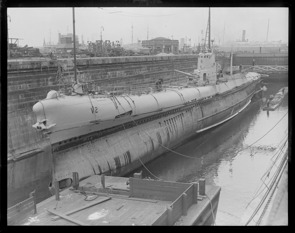 Damage inflicted on sub S-51 by ramming by SS City of Rome off Point Judith