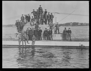 German crew of sub U53 makes surprise visit to Newport harbor. Sank much shipping off US coast.