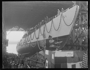 Largest U.S. sub the V-4 being launched