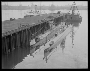 Subs O-9 and O-10 at Navy Yard