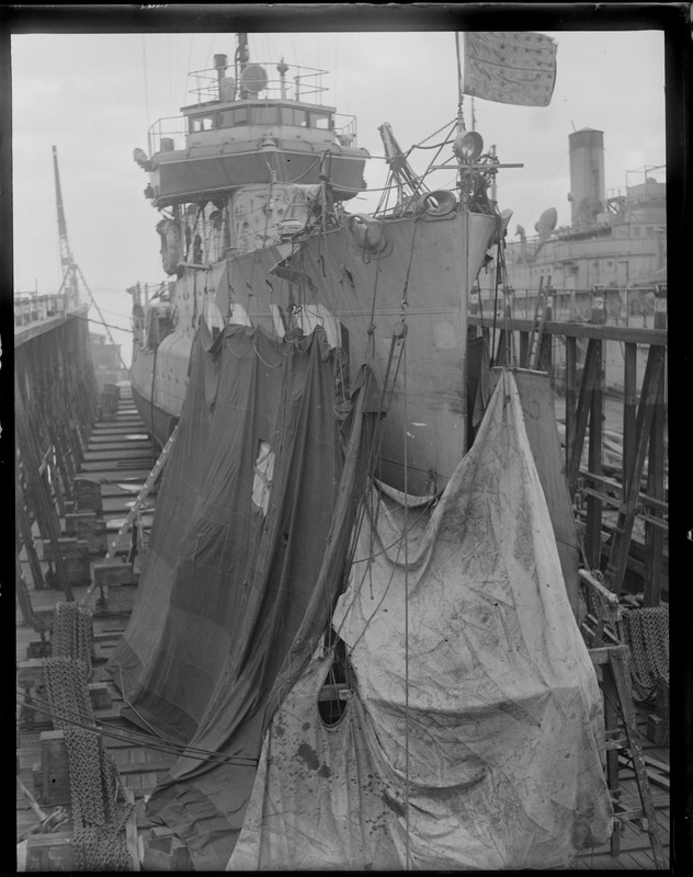 USS Paulding on Marine Railway - Navy Yard