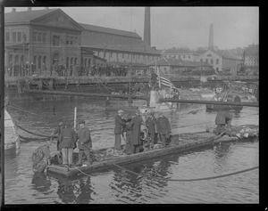 Sub S-4 in dry dock at Navy Yard