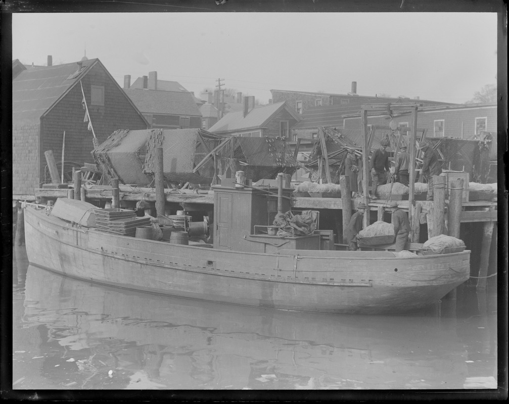 Mackerel fishing preparation, Gloucester