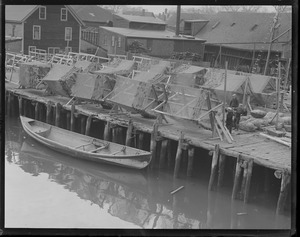 Mackerel fishers drying nets in Gloucester