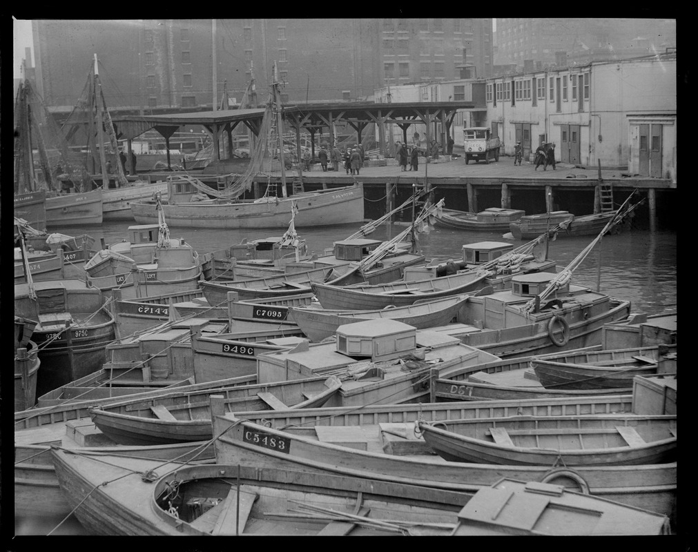 Italian fishermen T-wharf - small Boats