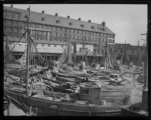 T-wharf. Italian fishermen.