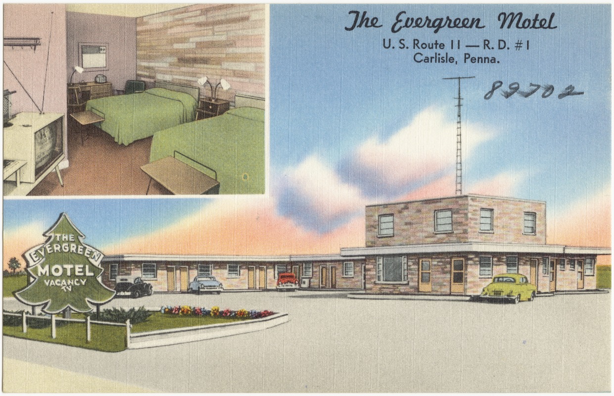 The Evergreen Motel, U.S. Route 11 -- R. D. #1, Carlisle, Penna.