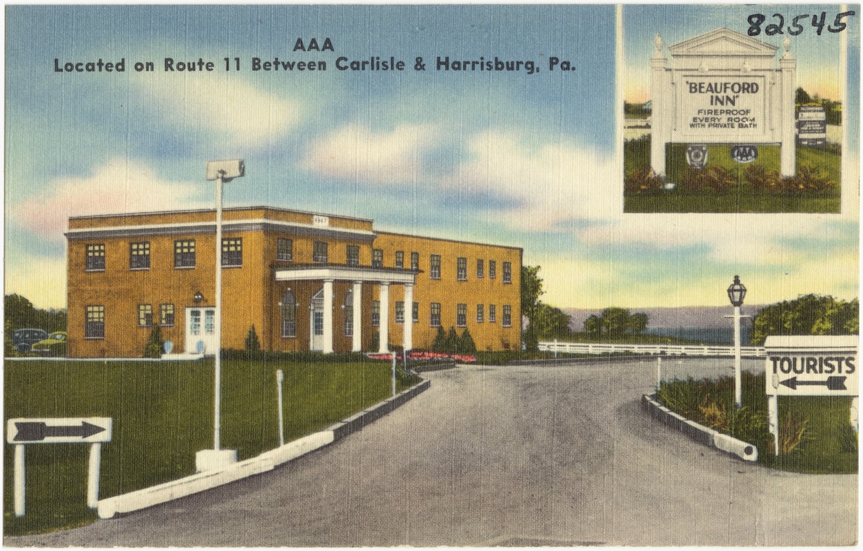 Beauford Inn, located on Route 11 between Carlisle & Harrisburg, Pa.
