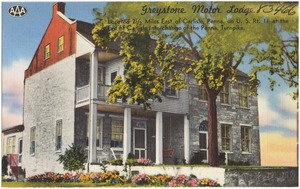 Greystone Motor Lodge, located 2 1/2 miles east of Carlisle, Penna., on U.S. Rt. 11 at the exit of Carlisle Interchange of the Penna. Turnpike