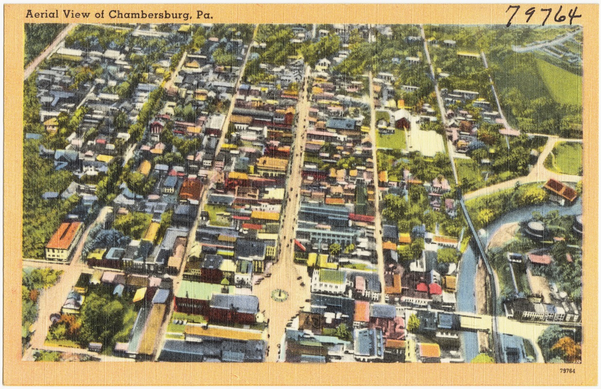 Aerial view of Chambersburg, Pa.