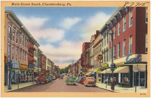 Main street, looking south, Chambersburg, Pa.