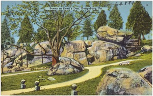 Scene at Devil's Den, Gettysburg, Pa.