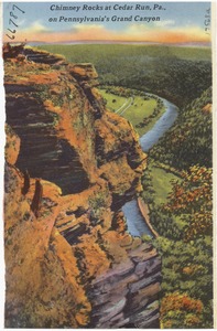 Chimney Rocks at Cedar Run, Pa., on Pennsylvania's Grand Canyon