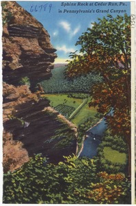 Sphinx Rock at Cedar Run, Pa., in Pennsylvania's Grand Canyon