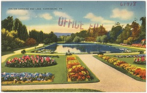 Italian gardens and lake, Harrisburg, PA.