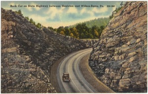Rock cut on state highway between Hazelton and Wilkes-Barre, Pa.