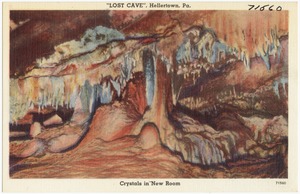 "Lost Cave", Hellertown, Pa., crystals in new room