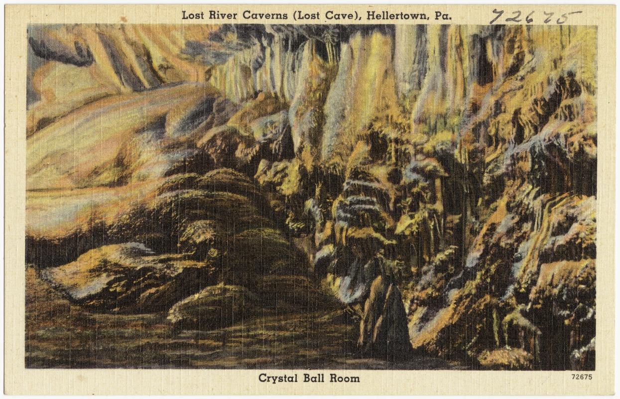 Lost River Caverns (Lost Cave) Hellertown, Pa., crystal ball room