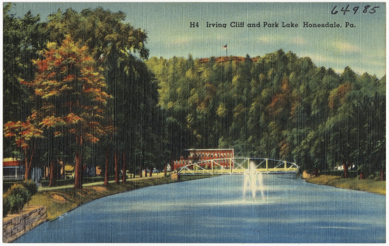 Irving Cliff and Park Lake, Honesdale, Pa.