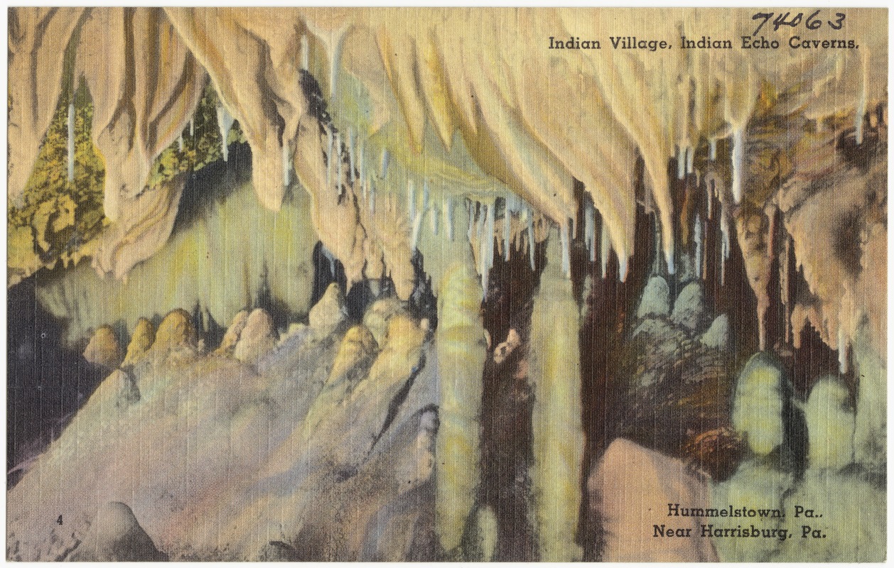Indian village, Indian Echo Caverns, Hummelstown, Pa., near Harrisburg, Pa.