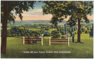 Teeing off, Irem Temple Country Club, Pennsylvania