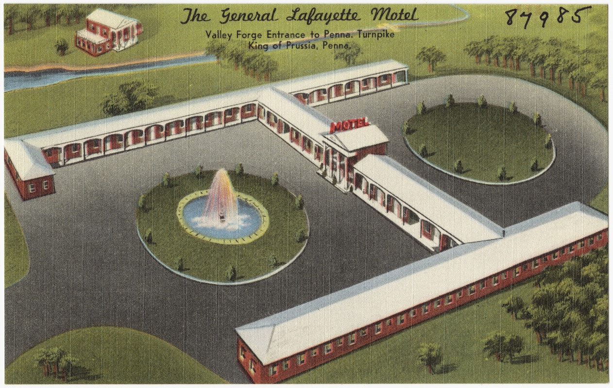 The General Lafayette Motel, Valley Forge entrance to Penna. Turnpike, King of Prussia, Penna.