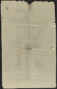 Wood mantels, second story, Leicester Public Library