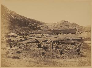 Ephesus. General view looking towards the sea, prison of St. Paul on the hill