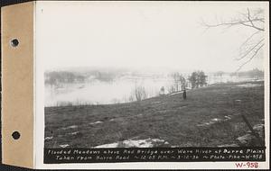 Flooded meadows above Red Bridge at Barre Plains, taken from Barre Road, Barre, Mass., 12:05 PM, Mar. 12, 1936