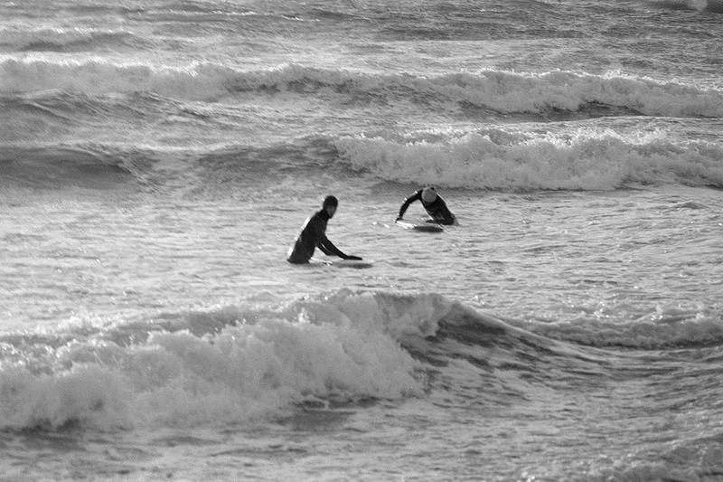 Surfers at Horseneck Beach, Westport, MA