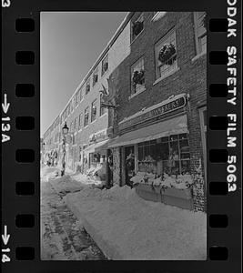 Inn Street and Market Square snow scene