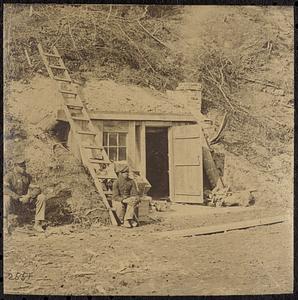 Bomb-proof quarters of Major Strong, at Dutch Gap, Va., July, 1864