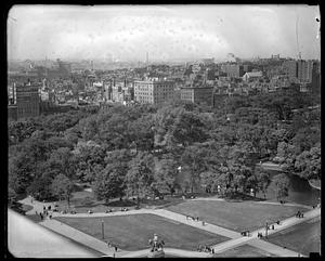 View of Boston Public Garden from above