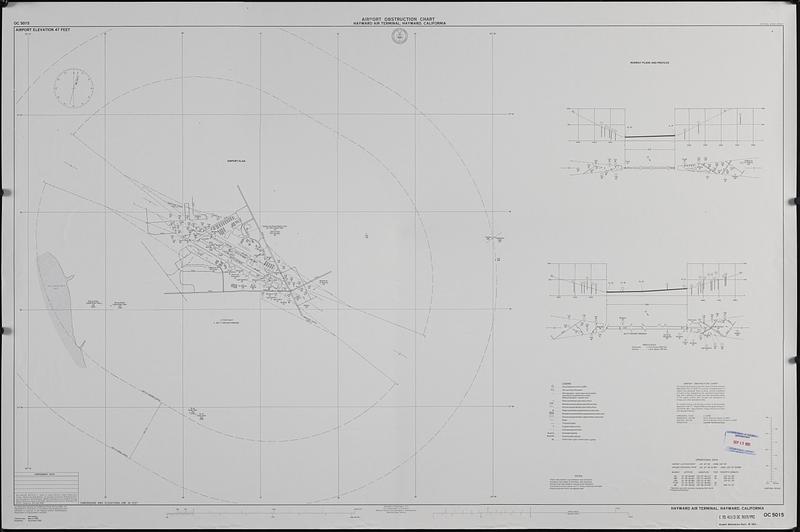 Airport obstruction chart, OC 5015, Hayward Air Terminal, Hayward, California