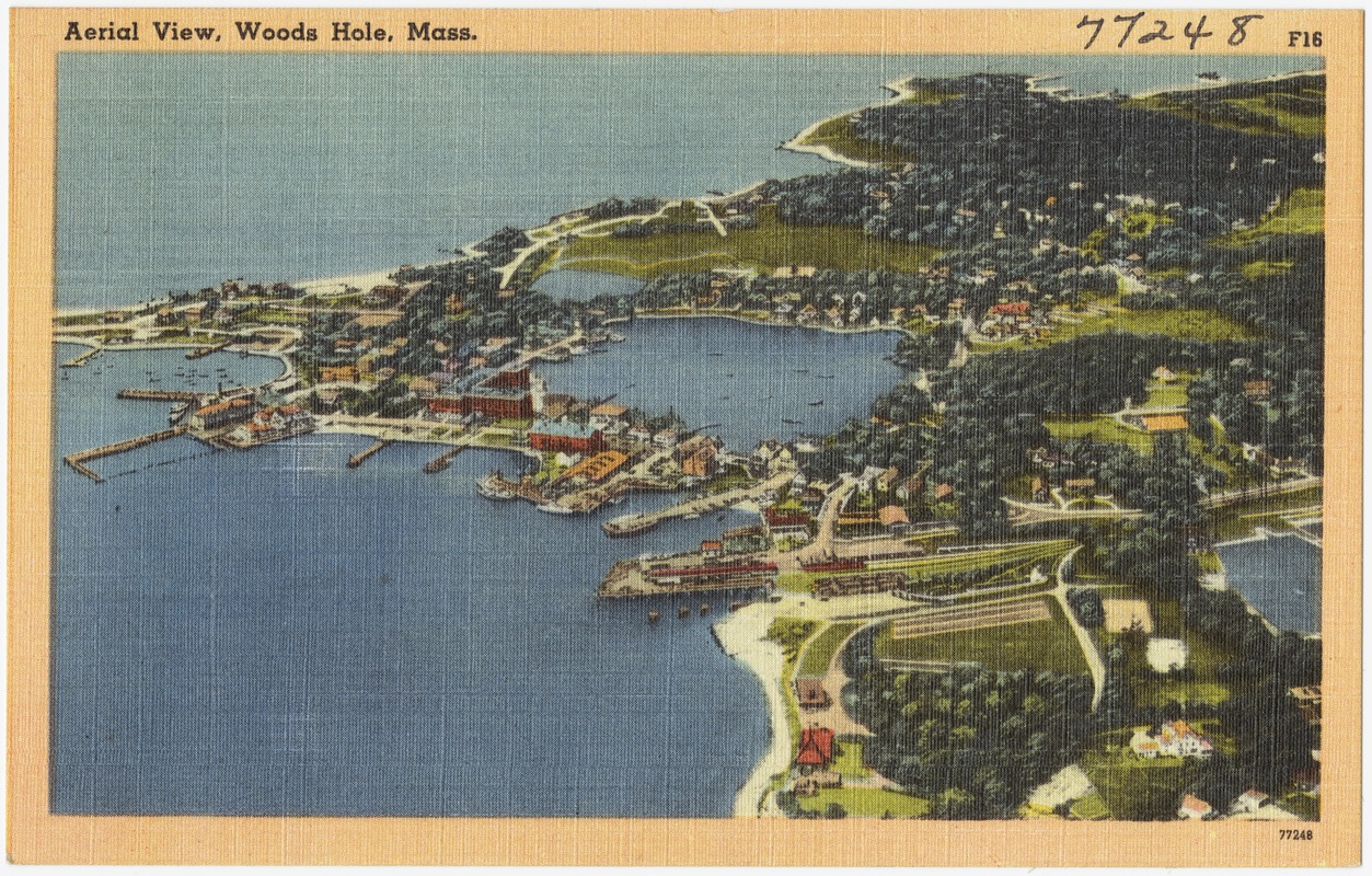 Aerial view, Woods Hole, Cape Cod, Mass.