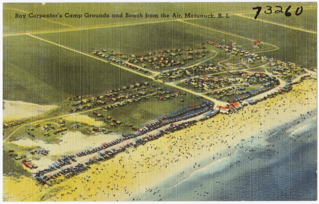 Roy Carpenter's Camp Grounds and Beach from the Air, Matunuck, R.I.
