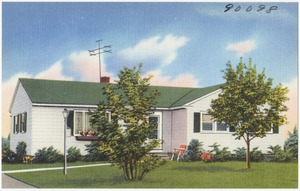 Sisco's Guest House, Crandall Avenue, Bear Church, Misquamicut, Rhode Island. Phone 7174. Daily - Weekly or Monthly rates -- Beach Facilities