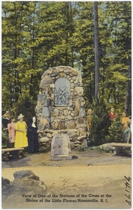 View of one of the stations of the cross at the Shrine of the Little Flower, Nasonville, R.I.