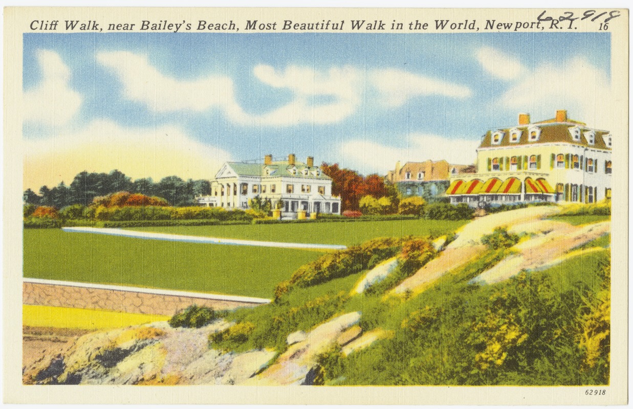 Cliff Walk, near Bailey's Beach, most beautiful walk in the world, Newport, R.I.