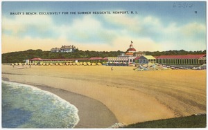 Bailey's Beach, exclusively for the summer residents, Newport, R.I.