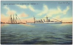 English Battleship York in Newport Bay, Newport, R.I.