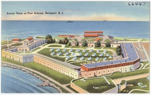 Aerial view of Fort Adams, Newport, R.I.